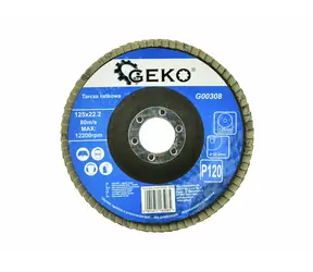 GEKO G00308 / Lamelový kotouč z oxidu hlinitého / 125 x 22.2 mm / P120