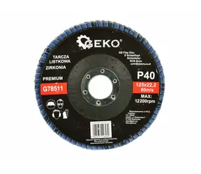 GEKO G78511 / Lamelový kotouč / 125 x 22.2 mm / P40
