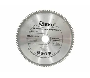 GEKO G00186 / Pilový kotouč TCT + redukce 25.4 mm / 250 x 32 mm / 100T