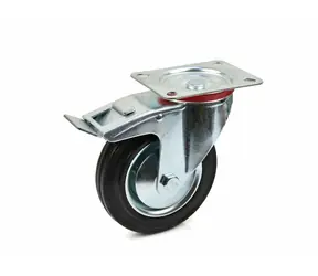 GEKO Náhradní otočné kolečko gumové s brzdou 160mm 