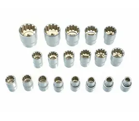 GEKO Nástrčné klíče multilock 1/2" sada 19ks / CrV ocel 