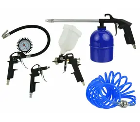 GEKO Sada foukacích a stříkacích pistolí s hadicí 5 ks 