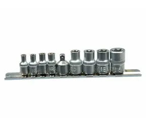 GEKO Sada hlavic torx 9ks / 1/4" a 3/8" 