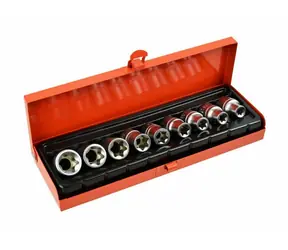 GEKO Sada hlavic torx E10-E24 - 1/2" 9ks