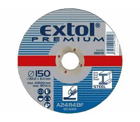 EXTOL-PREMIUM Kotouč brusný na ocel 125x6.0x22.2mm 