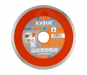 EXTOL-PREMIUM Kotouč diamantový řezný celoobvodový 115x22.2mm / mokré řezání 