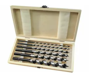 EXTOL-PREMIUM Vrtáky hadovité do dřeva sada 6ks / šestihranná stopka / v dřevěné kazetě 