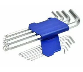 GEKO L-klíče imbus sada 9ks / 1.5-2-2.5-3-4-5-6-8-10mm / s kuličkou / 190mm