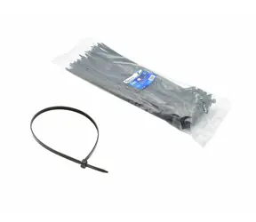 GEKO Stahovací pásky černé s UV filtrem 160x2.5mm 100ks 