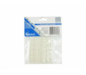 GEKO Transparentní silikonové dorazy/podložky | obdélníkové | na nábytek 10x10mm 20ks 