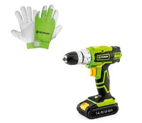 FIELDMANN FDV 10301 + FZO 5010 / Aku vrtačka + rukavice / Li-Ion / 14.4 V / 1500 mAh / 2 rychlosti / 30 Nm