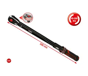 KS Tools ERGOTORQUE Momentový klíč 1|2" / 40-200 Nm