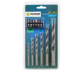 FIELDMANN FDV 9012 / Sada vrtáku do dřeva s bity 12 ks
