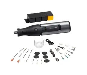 HOTO Přesná multifunkční bruska 12V sada 36 / 35000 ot./min / LED osvětlení / Ergonomický design
