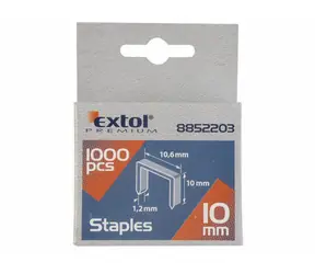 EXTOL-PREMIUM Spony 6mm balení 1000ks / 10.6x0.52x1.2mm 