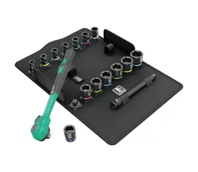 WERA 8100 SB 12 Sada ráčny Zyklop Comfort / přepínací páčkou / připojovacím rozměrem 3/8" / metrický systém / 16 dílný
