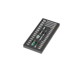 WERA 9720 Ráčna 8000 A Zyklop 1/4" v pěnové vložce set 1 - 37 dílný