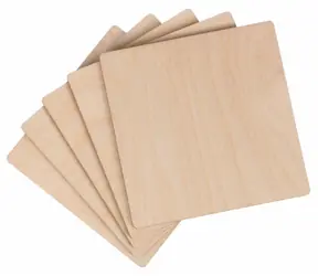 SIXTOL CREATIVE WOOD SET 5 / Dřevěné destičky / 10 x 10 cm 