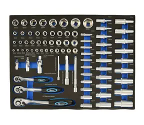 GEKO Vložka do zásuvky - ráčnová sada 1/4" -1/2" 80ks 