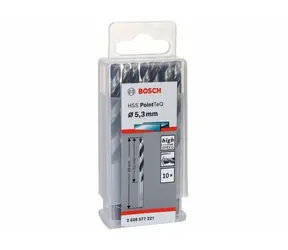 BOSCH Spirálový vrták HSS PointTeQ 5.3 mm sada 10ks