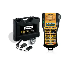 Dymo RHINO 5200 - kufříková sada / Průmyslová tiskárna samolepicích štítků / šíře pásky: D1 6 & 9 &12 & 19 mm