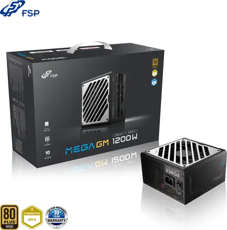 Fortron FSP MEGA GM / Napájecí zdroj / 1200W / ATX 3.1 / 80PLUS Gold / 135mm ventilátor / modulární