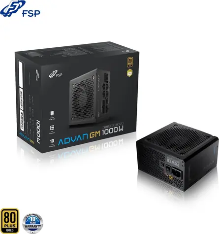 Fortron FSP ADVAN GM 1000W / Napájecí zdroj / ATX 3.1 / 1000 W / 80 PLUS Gold / Modulární kabeláž / 120 mm ventilátor