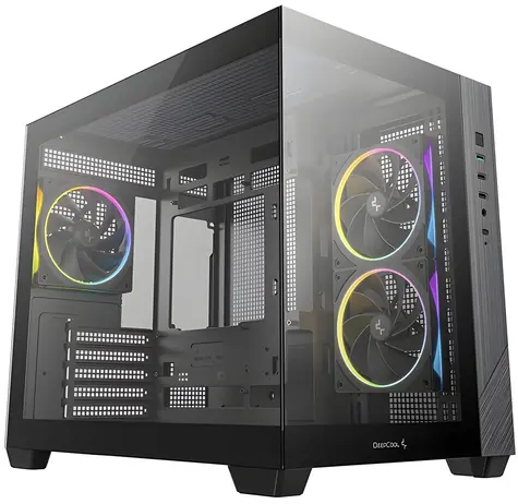 Deepcool CG330 3F černá / PC skříň / µATX / Bez zdroje / Temperované sklo / 3x 120mm FL12