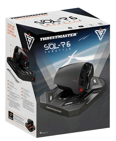 Thrustmaster SOL-R 6 černá / Plynová páka / 14 tlačítek / 5 os / S.M.A.R.T. / USB-C