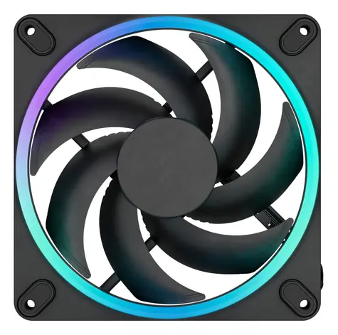 Fractal Design Momentum 14 RGB černá / Univerzální ventilátor / 140 mm / 350–1800 RPM / 28 dB / ARGB / 4-pin PWM