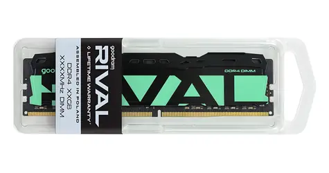 GOODRAM RIVAL Radiant Green 64GB (2x32GB) 3200MHz / DDR4 / DIMM / CL20 / 1.35V