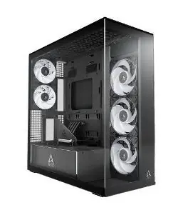 ARCTIC Xtender VG černá / PC skříň / Bez zdroje / E-ATX / tvrzené sklo / 5× ARGB ventilátor
