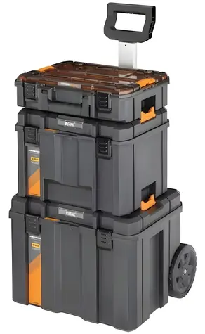 DeWalt TSTAK McLaren DWST60452-1 / Sada kufrů na nářadí / 3 díly / na kolečkách / IP54 / nosnost 50 kg