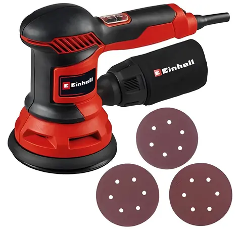Einhell TC-RS 425 E červená/černá / Excentrická bruska / 425W / 125 mm / 6000-13000 ot-min