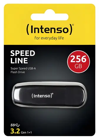 Intenso Speed Line 256GB černá / Flash disk / USB 3.2 Gen 1 / čtení 35 MB/s / zápis 20 MB/s