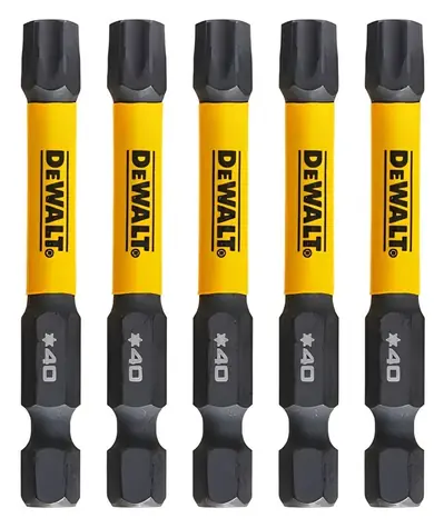 DeWalt Sada bitů T40 / Bity / Extreme Torx / 57 mm / 5 ks
