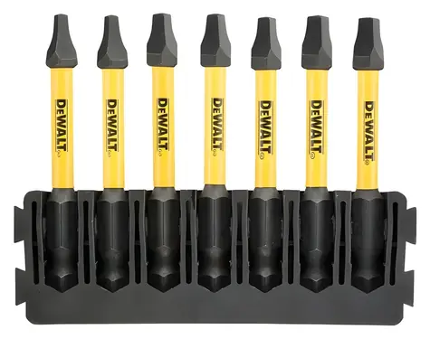 DeWalt Sada prodloužených bitů SQ / Bity / 7 ks / SQ1, SQ2, SQ3 / 57 mm