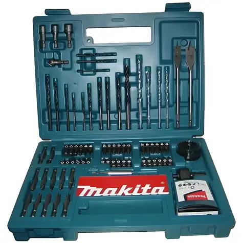MAKITA B-54520 Sada bitů a vrtáků / 100 ks / kufr / kov, kámen, dřevo, cihla
