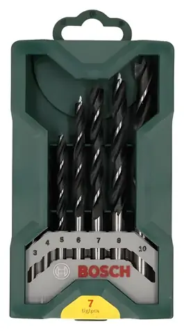 Bosch X-Line sada vrtáků do dřeva / Sada vrtáků / 7 ks / O 3-10 mm / Se středicím hrotem