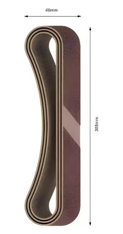 BOSCH X440 / Brusný pás na dřevo / Zrnitost P80 / 40 × 305 mm / 3 ks