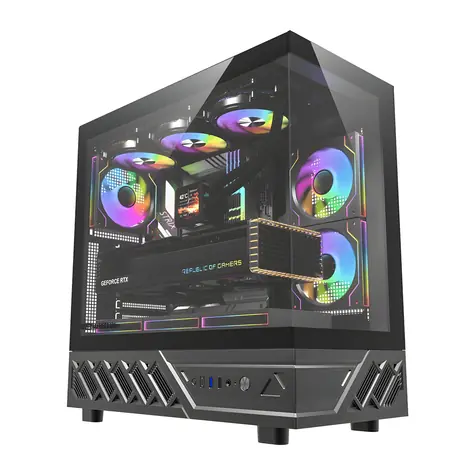 darkFlash DS950 černá / Skříň / ATX / 6x ventilátor 120mm / USB-C 3.2 Gen 2 / 270° panel / bez zdroje