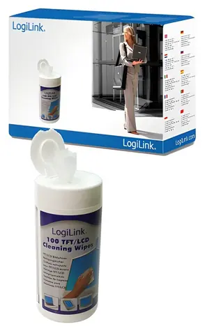 LogiLink RP0003 / Čisticí ubrousky na LCD/TFT / 100 ks