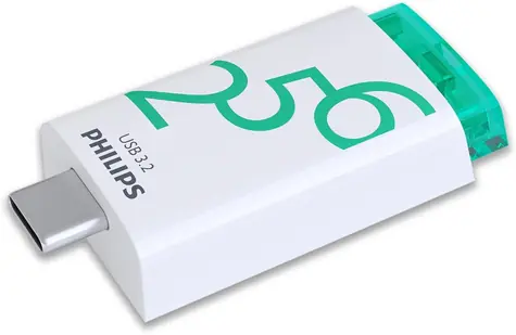 Philips Click Series 256 GB bílá / Flash disk / USB-C / USB 3.2 Gen 1