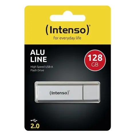 Intenso Alu Line 128GB stříbrná / Flash disk / USB 2.0 / čtení: 28 MB/s / zápis: 6,5 MB/s