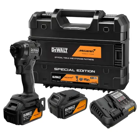DeWalt McLaren Design / Aku rázový utahovák / 18V / Upínání: 1/4