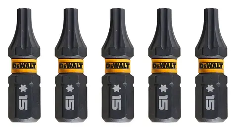 DeWalt Sada bitů T15 / Extreme Torx / 5 ks