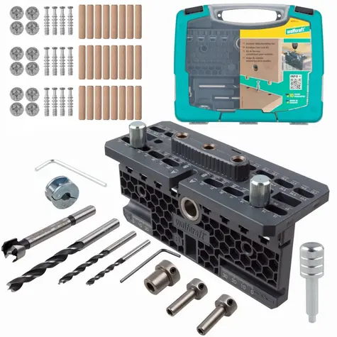 Wolfcraft Sada excentrických spojek pro nábytek / Nábytkové kování