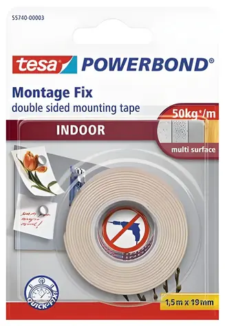 Tesa Powerbond 55740 / Montážní páska / oboustranná / interiér / 19 mm x 1,5 m