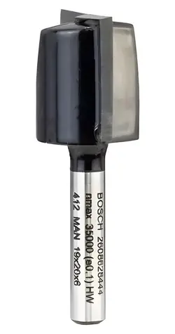 BOSCH Drážkovací fréza na dřevo 19x51 mm / Fréza / Stopka 6 mm / Šířka čepelí 19 mm / Délka 51 mm