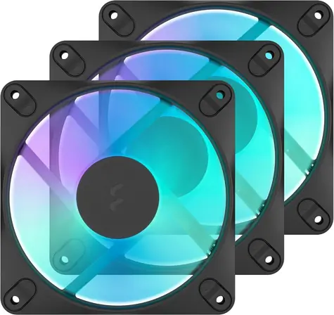 Fractal Design Dynamic 3 12 RGB černá 3-pack / Univerzální ventilátor / 120 mm / 350-2200 RPM / 31,9 dB / ARGB